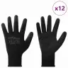 Darbo Pirštinės 12 Pcs Juoda 10 / Xl Poliesteris