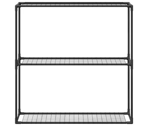 3-Tīkla Augu Statīvs Melna 100 X 32 X 102 Cm Tērauds Vidaxl
