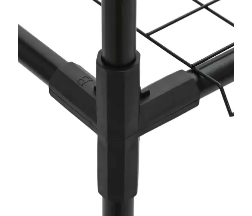 3-Tīkla Augu Statīvs Melna 200 X 32 X 104 Cm Tērauds Vidaxl