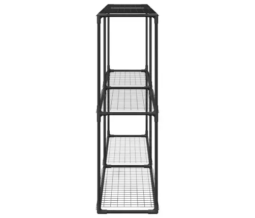 3-Tīkla Augu Statīvs Melna 200 X 32 X 104 Cm Tērauds Vidaxl