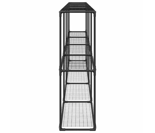 3-Tīkla Augu Statīvs Melna 400 X 32 X 104 Cm Tērauds Vidaxl