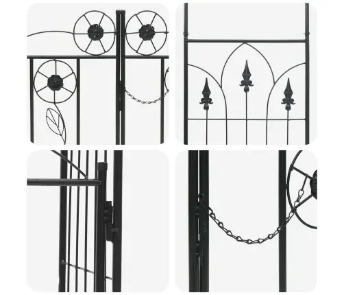 Aedkaar Lukuga Must 102 X 50 X 218 Cm