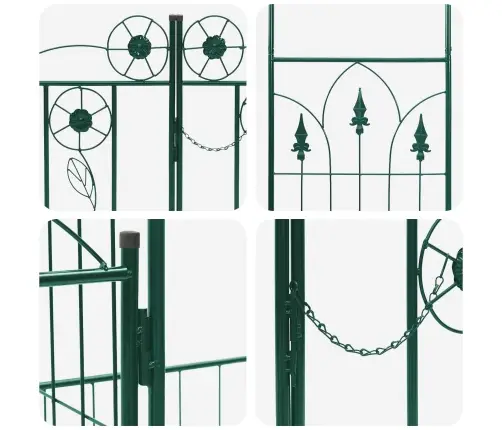 Dārza Arka Vienkrāsains Zaļa 203 X 50 X 218 Cm Vidaxl