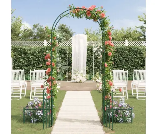 Dārza Arka Vienkrāsains Zaļa 203 X 50 X 218 Cm Vidaxl