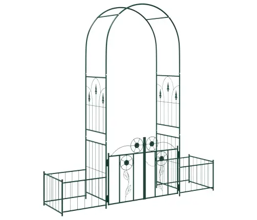 Dārza Arka Vienkrāsains Zaļa 203 X 50 X 218 Cm Vidaxl