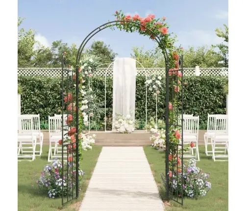 Aedkaar Üksvärviline Must 115 X 37 X 226 Cm