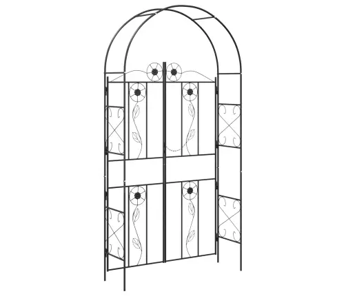 Aedkaar Üksvärviline Must 115 X 37 X 226 Cm