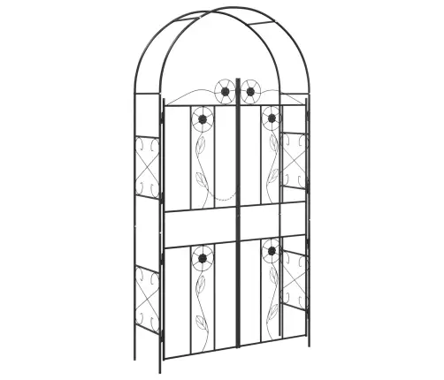 Aedkaar Üksvärviline Must 115 X 37 X 226 Cm