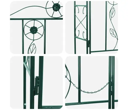 Aedkaar Üksvärviline Roheline 115 X 37 X 226 Cm