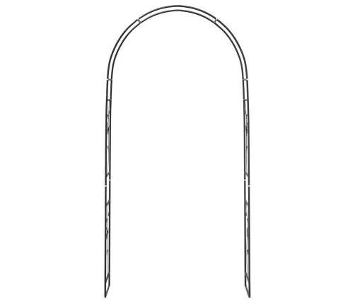 Dārza Arka Ziedu Raksts Melna Vidaxl