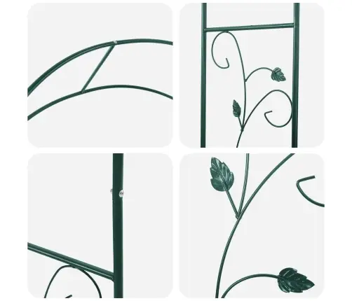 Dārza Arka Ziedu Raksts Zaļa Vidaxl