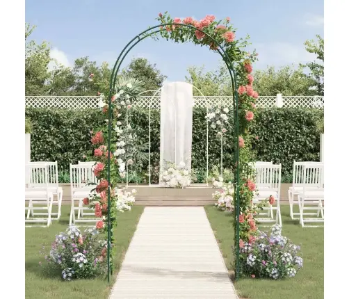 Dārza Arka Ziedu Raksts Zaļa Vidaxl