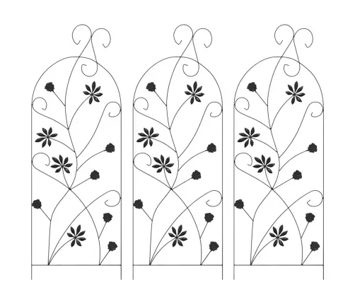 Aiandus Aiapaneel 3 Pcs Must 112 X 40 Cm Teras