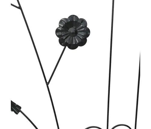 Dārza Žogs Režģa Raksts 3 Pcs Melna 112 X 40 Cm Tērauds Vidaxl