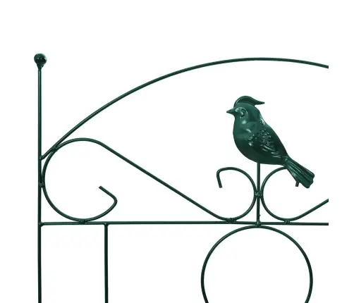 Dārza Žogs Režģa Raksts 3 Pcs Zaļa 112 X 40 Cm Tērauds Vidaxl