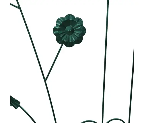 Dārza Žogs Režģa Raksts 3 Pcs Zaļa 112 X 40 Cm Tērauds Vidaxl