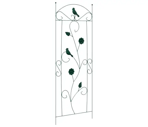 Dārza Žogs Režģa Raksts 3 Pcs Zaļa 112 X 40 Cm Tērauds Vidaxl