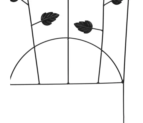 Dārza Žogs Režģa Raksts 3 Pcs Melna 112 X 40 Cm Tērauds Vidaxl