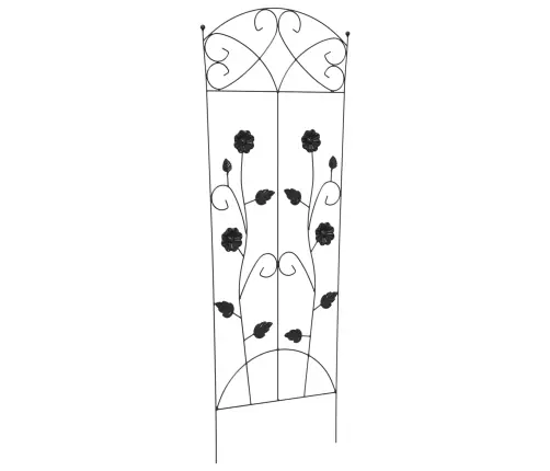 Dārza Žogs Režģa Raksts 3 Pcs Melna 112 X 40 Cm Tērauds Vidaxl