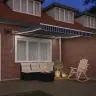 Izvelkams Jumtiņš Zila Un Balta 350 X 250 Cm Vidaxl