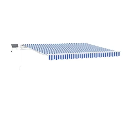 Izvelkams Jumtiņš Zila Un Balta 350 X 250 Cm Vidaxl