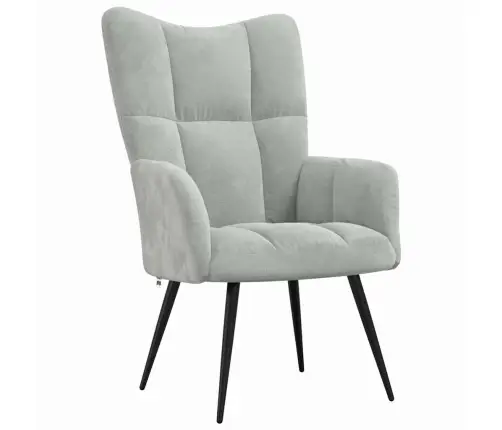 Lõõgastav Iste Helehall 70 X 61 X 96,5 Cm Samet