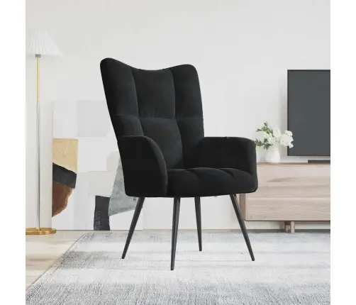 Atsipalaidavimo Kėdė Juoda 70 X 61 X 96,5 Cm Aksomas