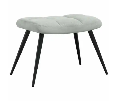 Atpūtas Krēsls Ar Pēdu Atbalstu 2 Pcs Gaiši Pelēks Samts Vidaxl