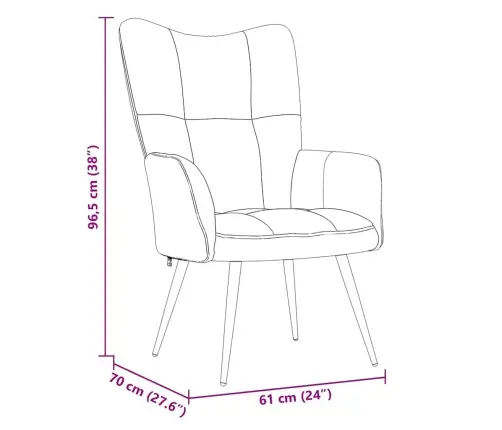 Atsipalaidavimo Kėdė Su Pufu 2 Pcs Juoda Aksomas