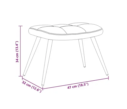 Atsipalaidavimo Kėdė Su Pufu 2 Pcs Juoda Aksomas