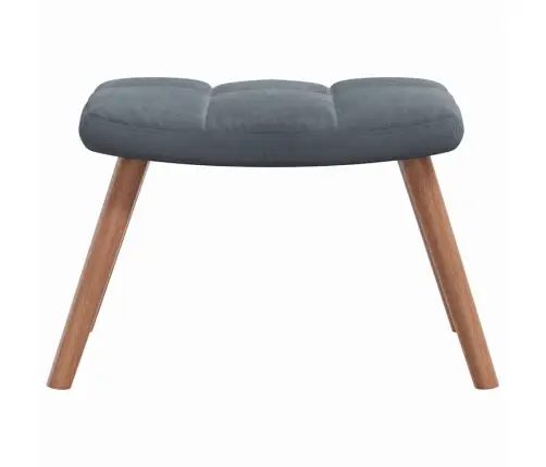 Šūpojošā Krēsla Ar Puporu 2 Pcs Tumši Pelēks Samts Vidaxl