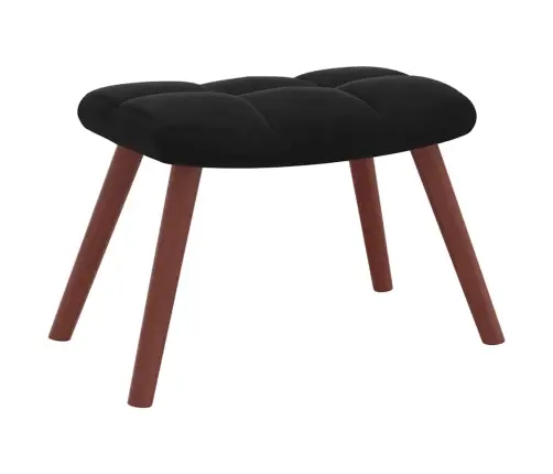 Kiiktool Koos Jalatoega 2 Pcs Must Samet