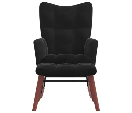 Kiiktool Koos Jalatoega 2 Pcs Must Samet