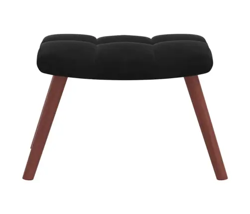 Kiiktool Koos Jalatoega 2 Pcs Must Samet