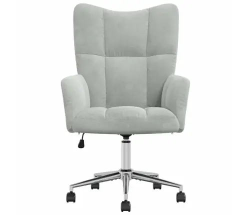 Atsipalaidavimo Kėdė Šviesiai Pilka 62 X 68,5 X 105 Cm Aksomas