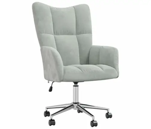 Atsipalaidavimo Kėdė Šviesiai Pilka 62 X 68,5 X 105 Cm Aksomas