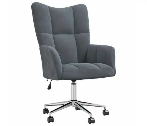 Atsipalaidavimo Kėdė Tamsiai Pilka 62 X 68,5 X 105 Cm Aksomas