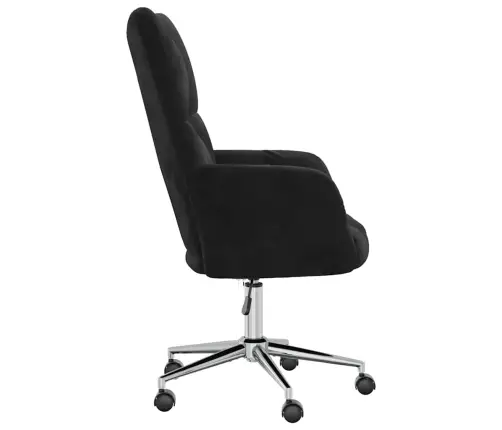 Atsipalaidavimo Kėdė Su Ratu Juoda 62 X 68,5 X 105 Cm Aksomas