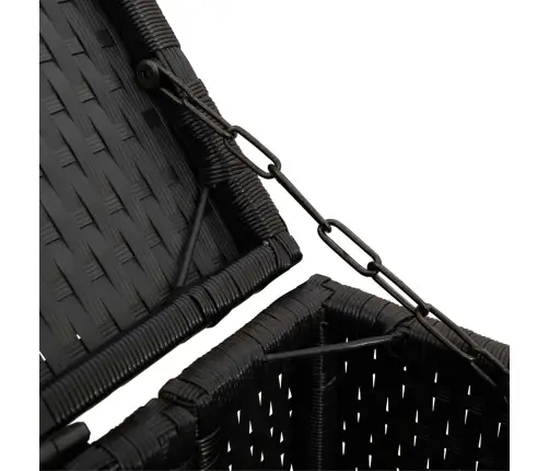 Atkritumu Kaste 2 Pcs Melna 65 X 80 X 115 Cm Polietilēns Vidaxl