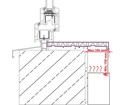 Logu Palodze Brūna Koks 140 X 45 X 4,5 Cm Pvc Apvienots Ar Upvc Vidaxl