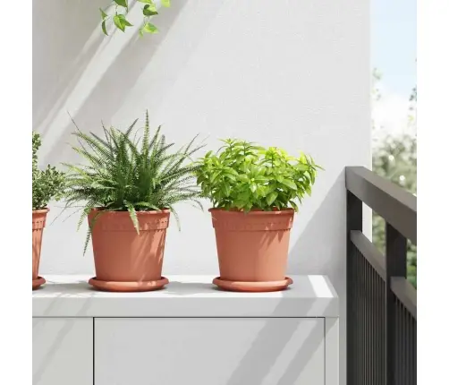 Taimepotid 6 Pcs Kohviroosa Ø 17 X 14 Cm Plastmass