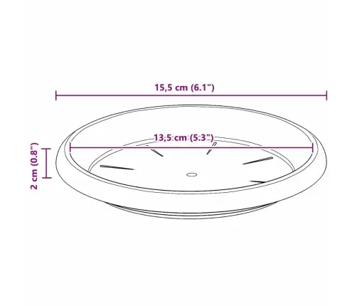 Taimepotid 6 Pcs Kohviroosa Ø 17 X 14 Cm Plastmass