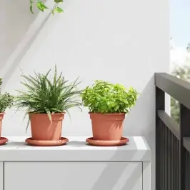 Augu Podi 24 Pcs Ķieģeļu Sarkans Ø 12,5 X 10 Cm Plastmasa Vidaxl