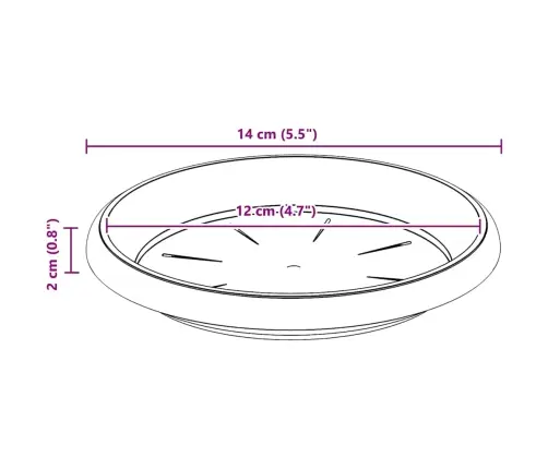 Augu Podi 24 Pcs Ķieģeļu Sarkans Ø 15 X 12 Cm Plastmasa Vidaxl