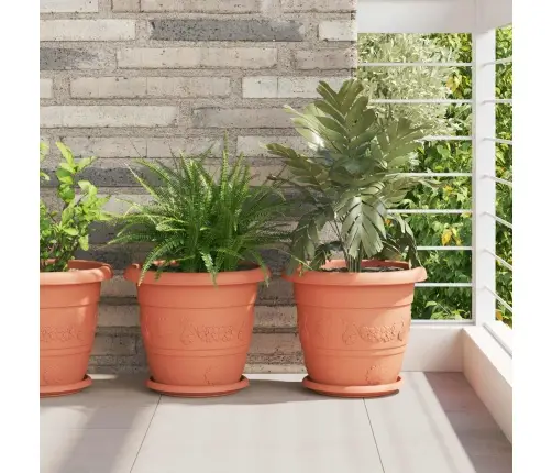 Taimepotid 24 Pcs Kohviroosa Ø 26 X 21.5 Cm Plastmass