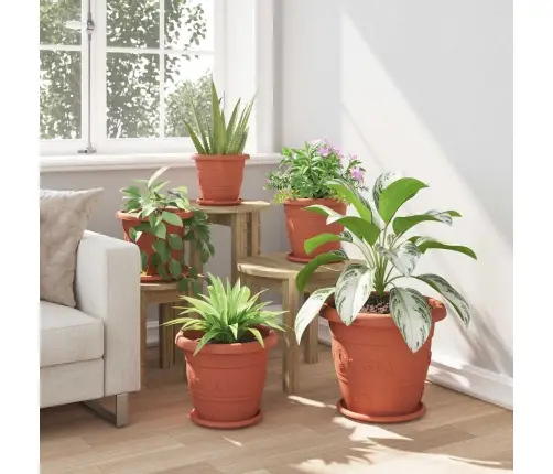 Taimepotid 24 Pcs Kohviroosa Ø 26 X 21.5 Cm Plastmass