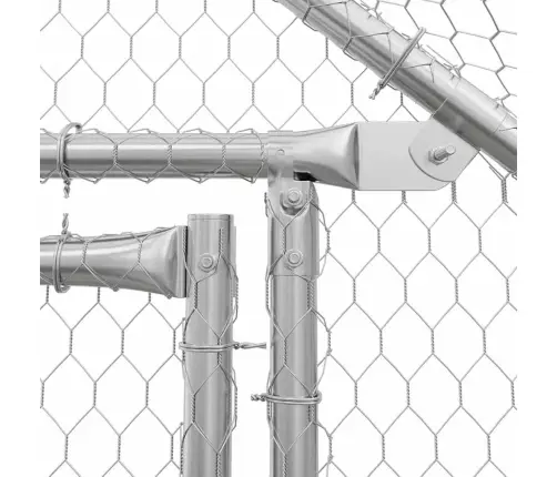 Vistu Būris Sudraba 400X170X177Cm Cinkots Tērauds Vidaxl