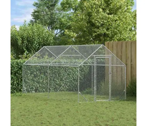 Kanakpuur Hõbedane 400X170X177 Cm Tsinkteras