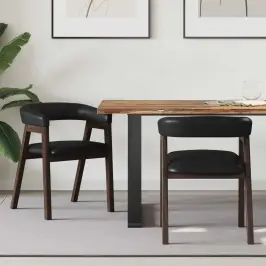 Ēdamkrēsli 2 Pcs Gaiši Brūns 54 X 57 X 73 Cm Ciets Gumijas Koks Vidaxl