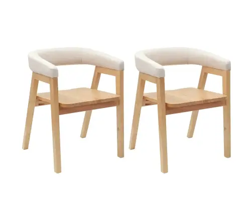 Söögitoa Toolid 2 Pcs Neutraalne 54 X 57 X 73 Cm